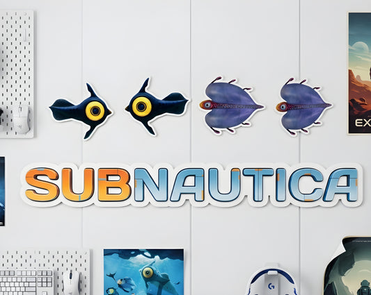 Subnautica Gaming Wall Logo Sign | Gamer Room Decor