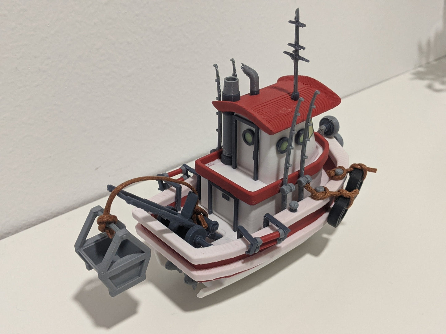 Dredge boat back view