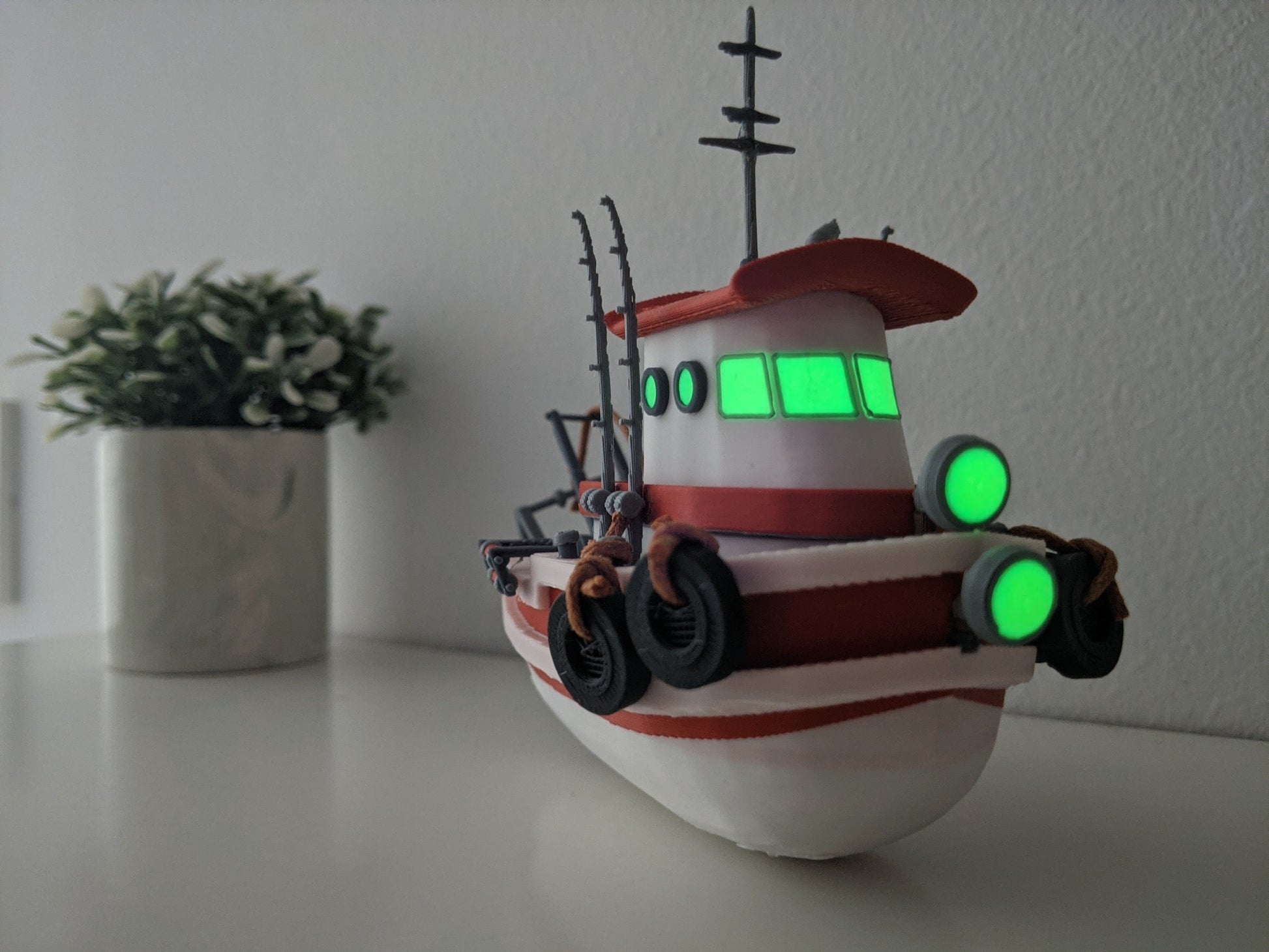 Dredge boat front view