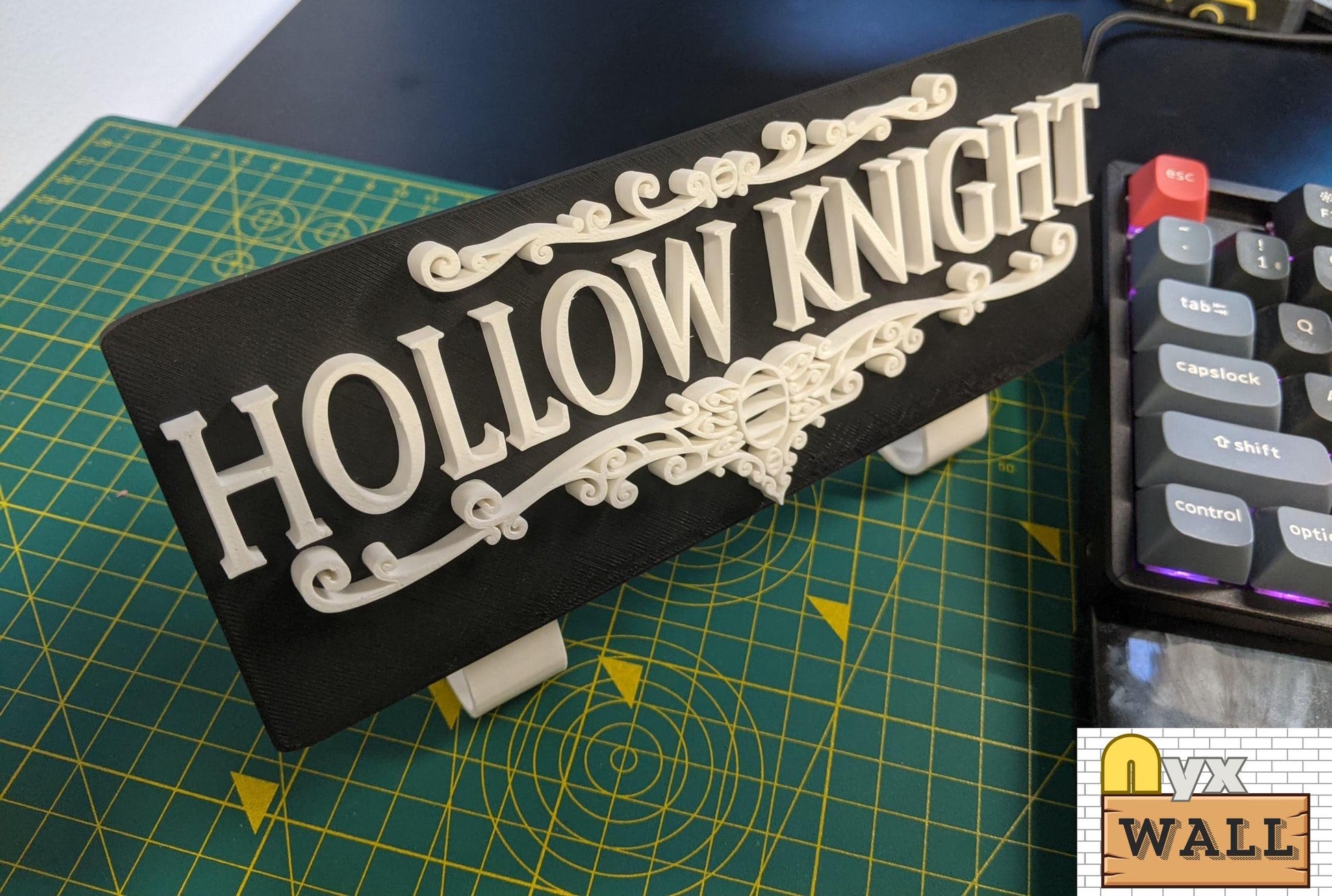 Hollow knight 3D logo sign