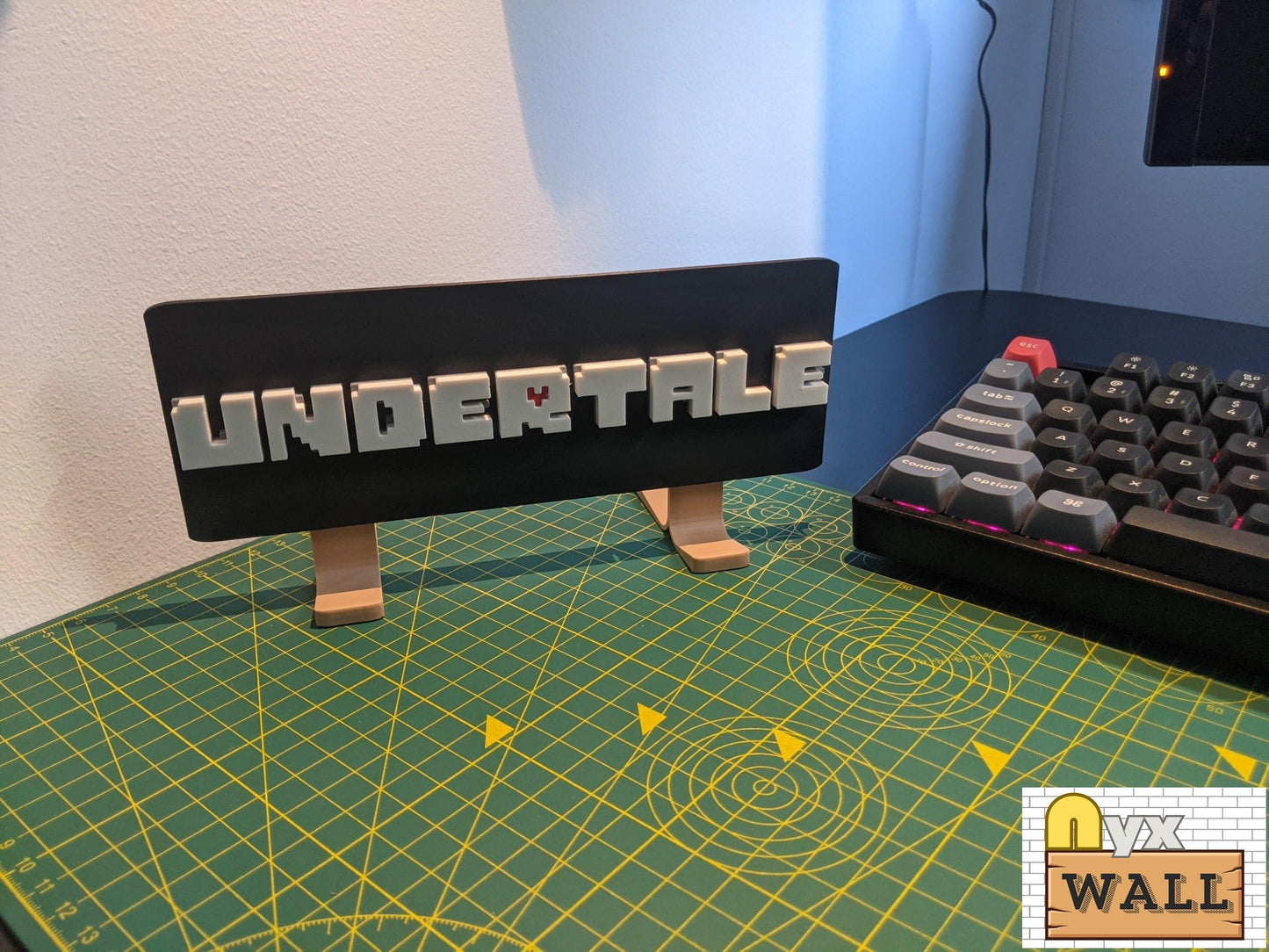Undertale Gaming Room Sign Lighting Wall and Desk Gift Ideas for Gamers | Wall Deco Birthday Gifts | Gaming Poster | Modular Figurine Stand