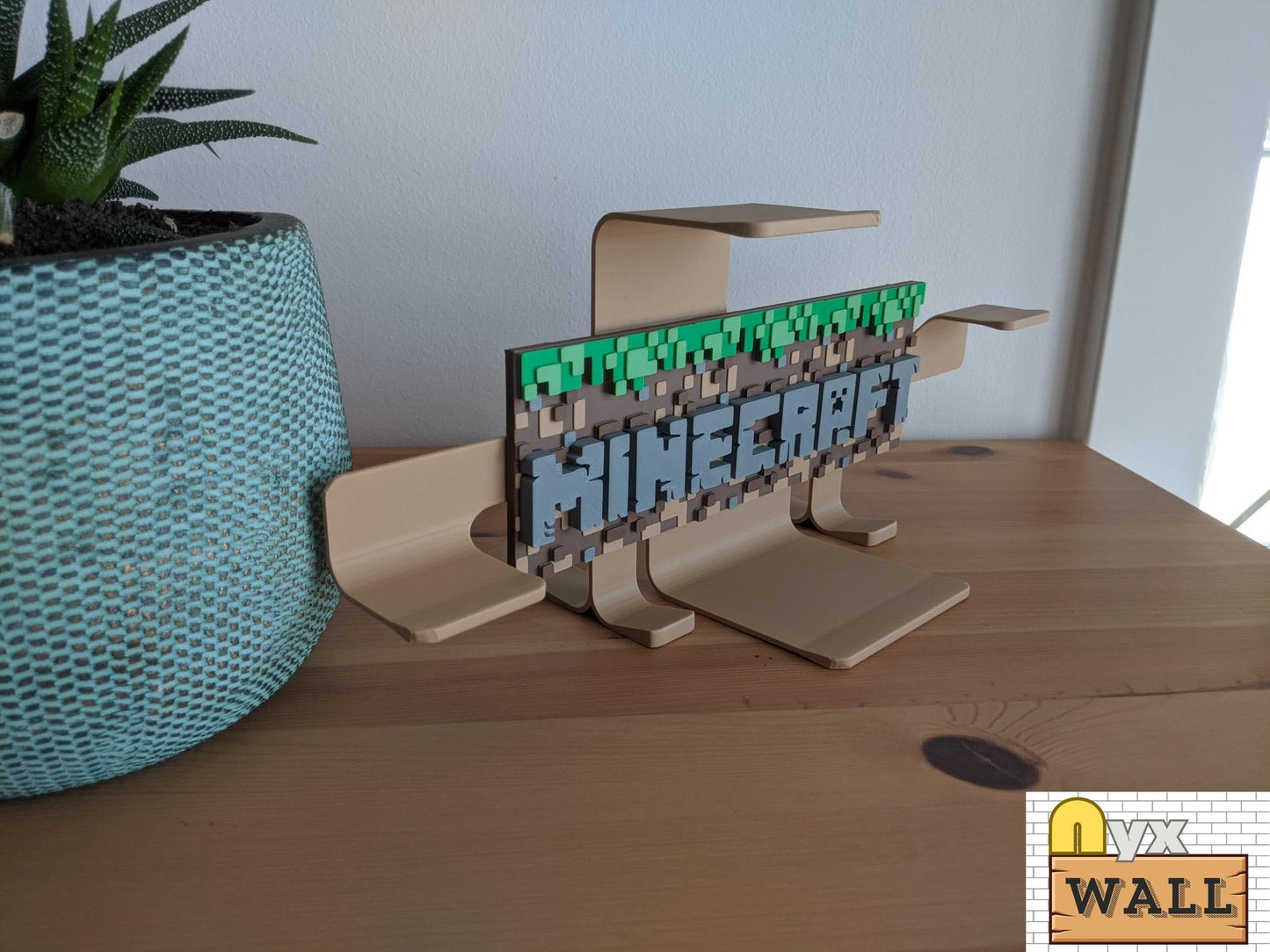 Minecraft Gaming Room Sign Lighting Wall and Desk Gift Ideas for Gamers | Wall Deco Birthday Gifts | Gaming Poster | Modular Figurine Stand