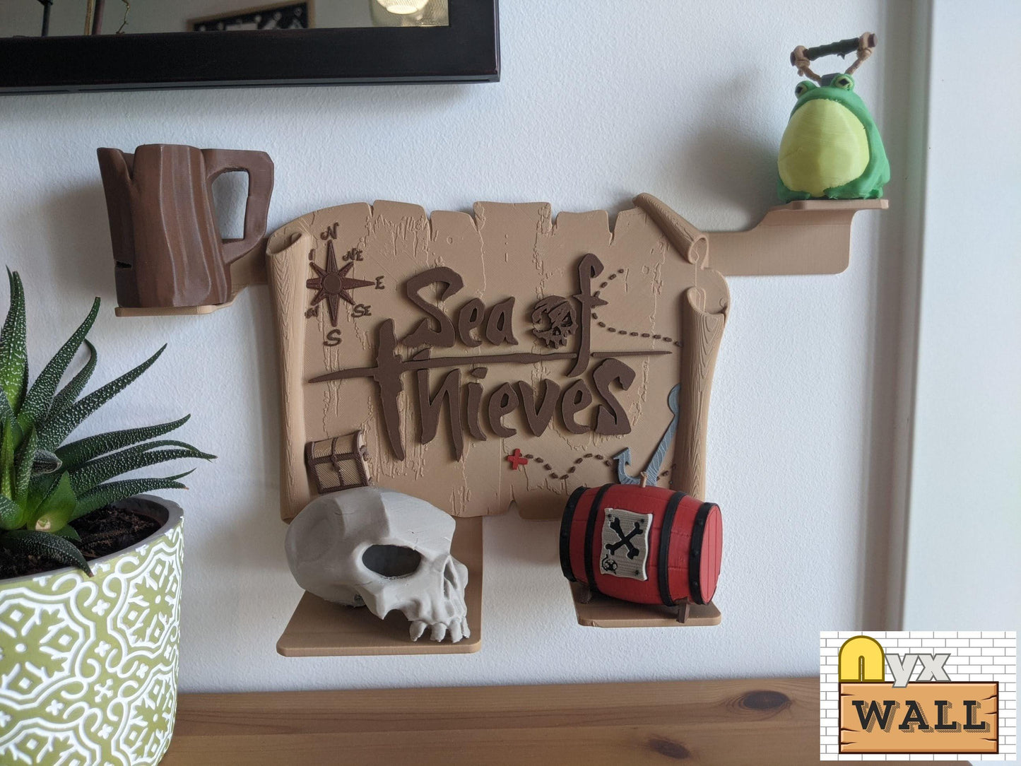 Sea Of Thieves Gaming Room Sign Lighting Wall Desk Gift Ideas for Gamers | Wall Deco Birthday Gifts | Gaming Poster | Modular Figurine Stand