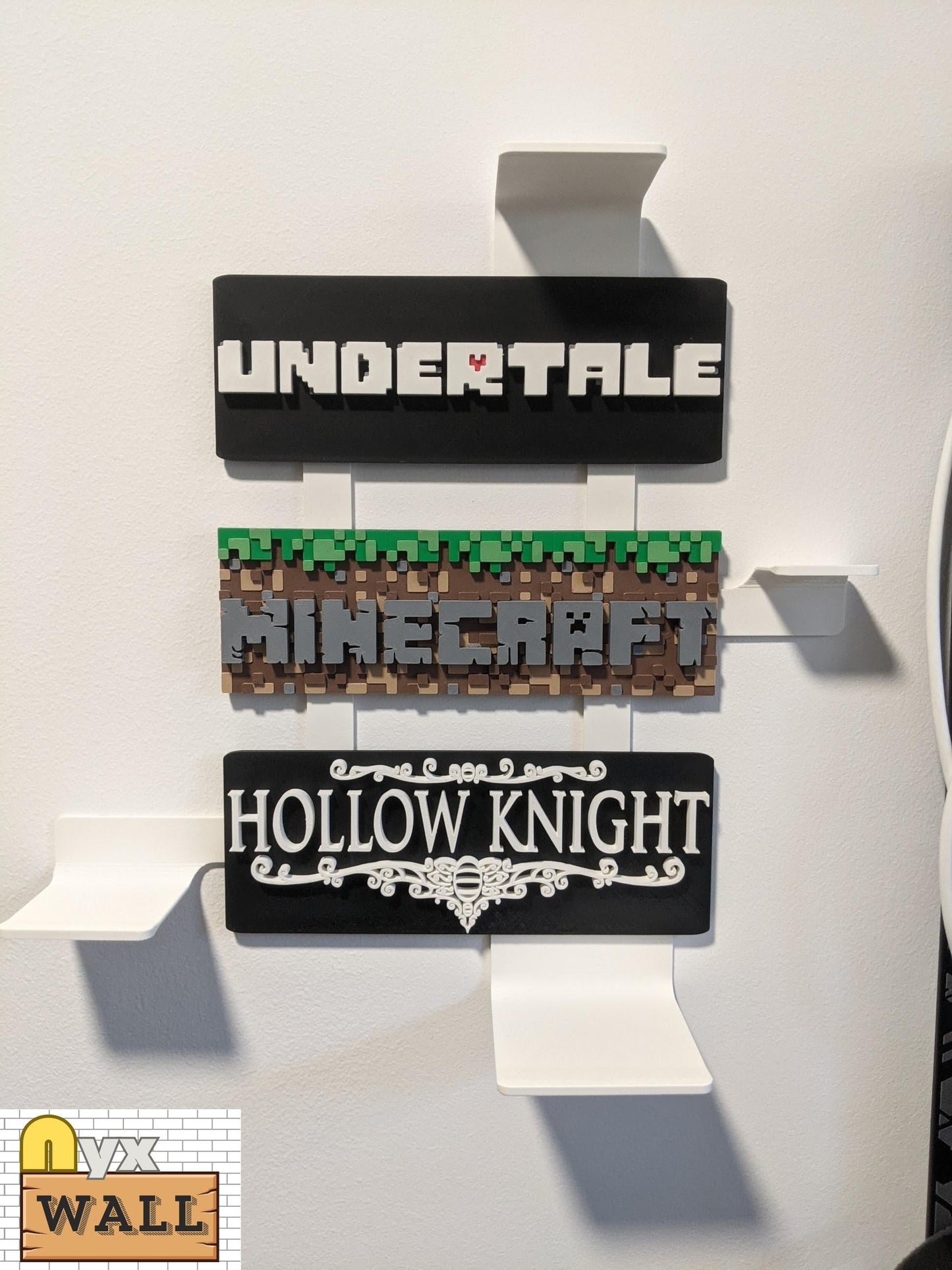 undertale minecraft hollow knight 3D logo signs
